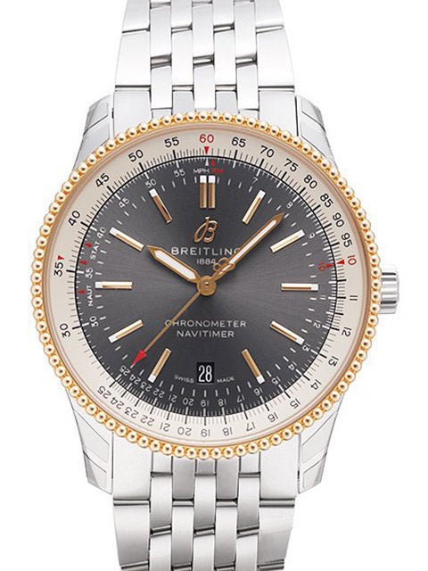 Breitling Navitimer Automatic 41mm Grey Dial Silver Steel Strap Mens Watch - U17326211M1A1 Watches Breitling   