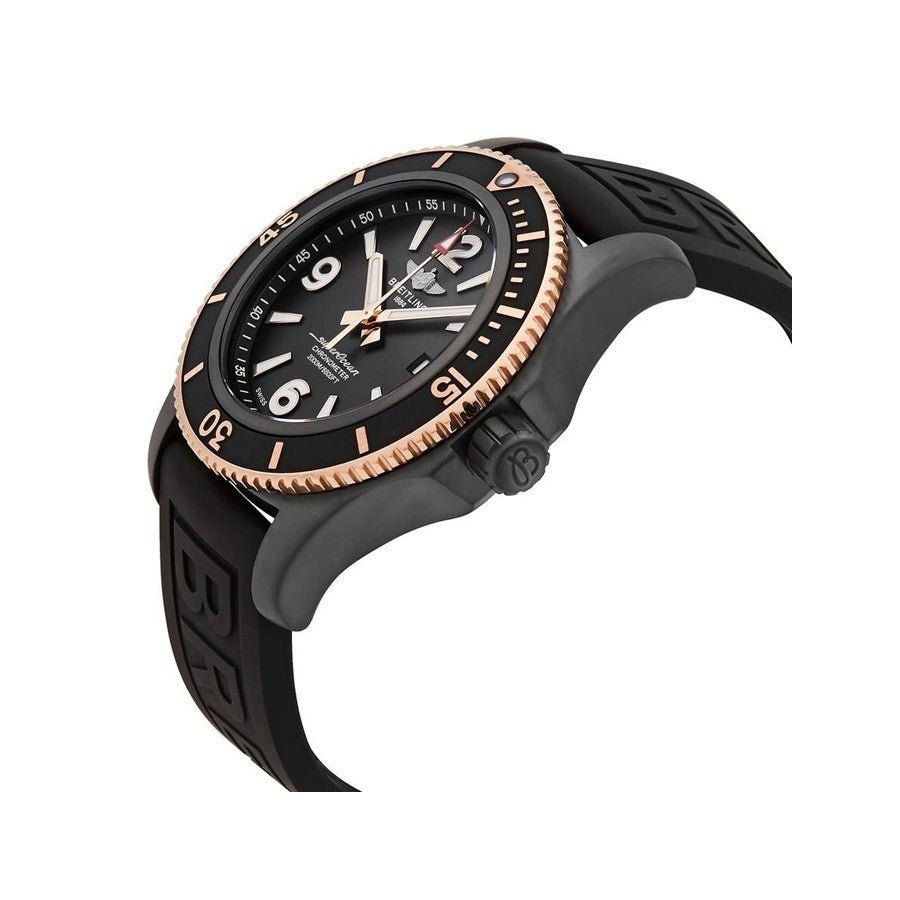 Breitling Superocean Automatic 46mm Black Dial Black Rubber Strap Watch for Men - U17368221B1S1 Watches Breitling   