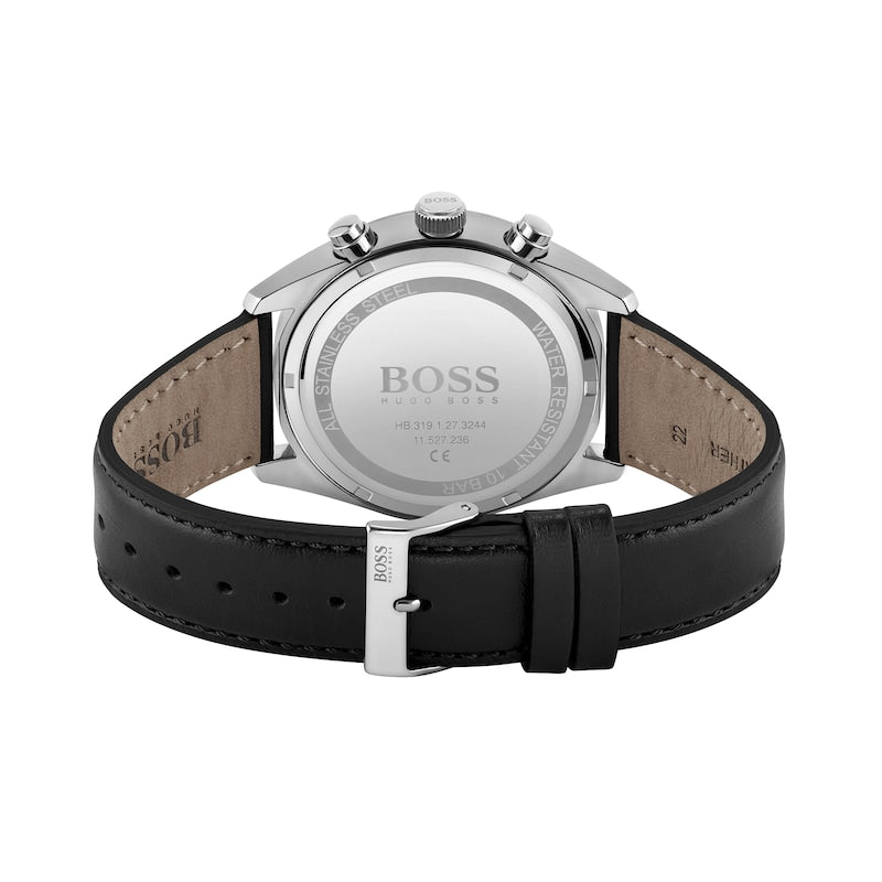 Hugo Boss Champion Black Dial Black Leather Strap Watch for Men - 1513816 Watches Hugo Boss   