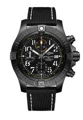 Breitling Avenger Chronograph 45mm Night Mission Black Dial Black Nylon Strap Watch for Men - V13317101B1X1 Watches Breitling   