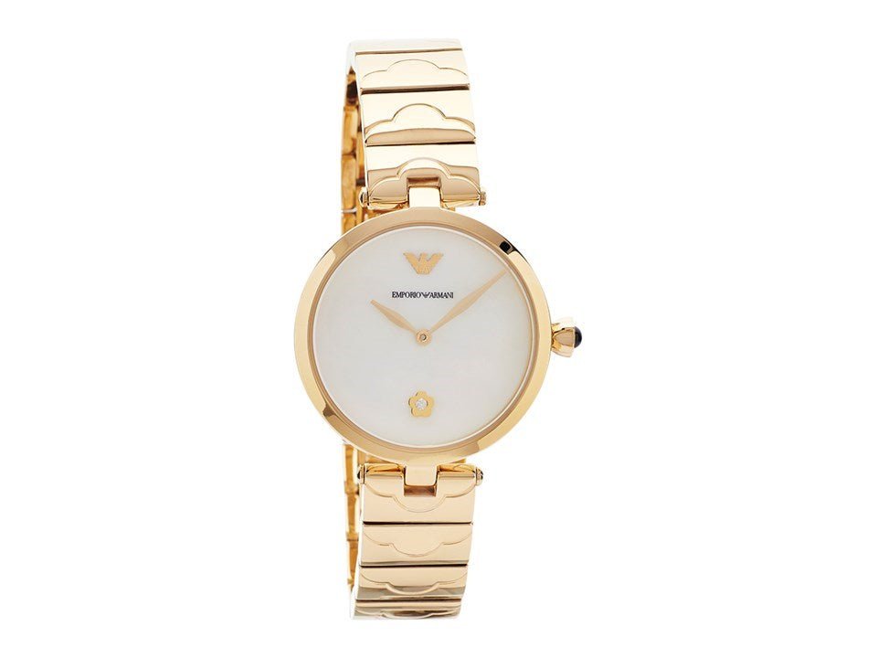 Emporio Armani Arianna Mother of Pearl Dial Gold Stainless Steel Watch For Women - AR11198 Watches Emporio Armani   