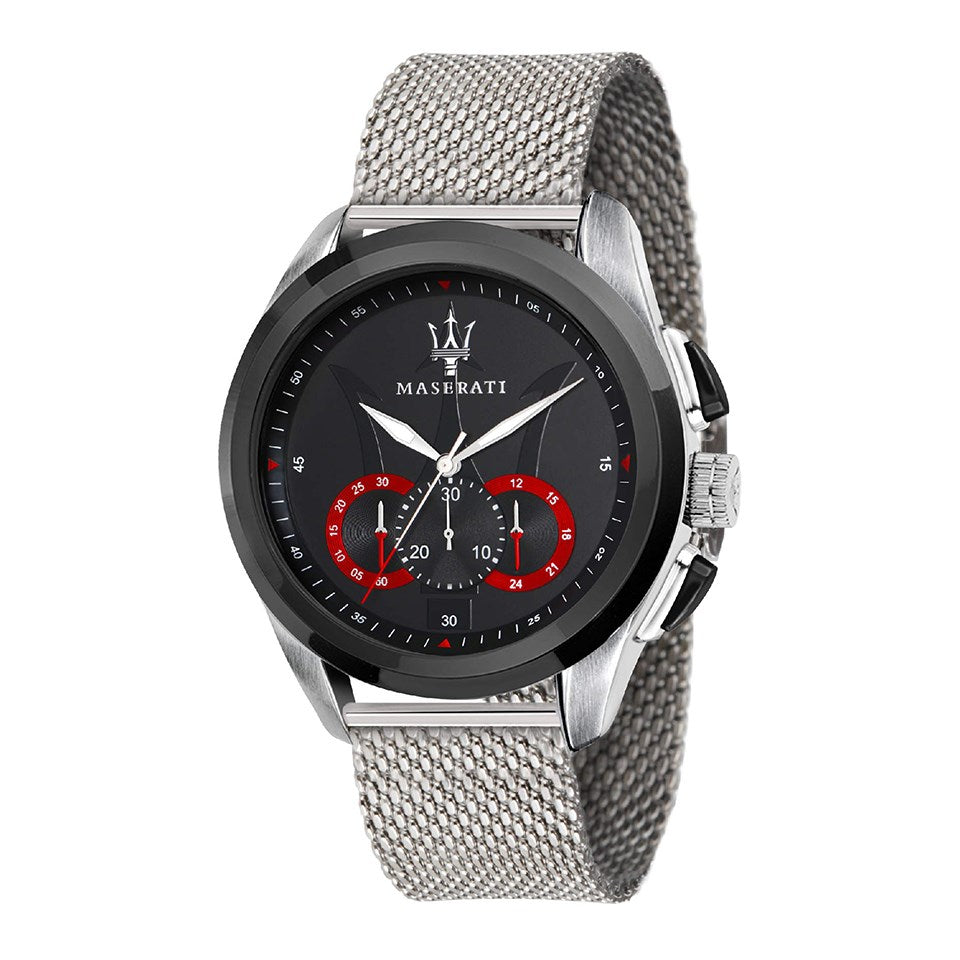 Maserati Traguardo Mesh Bracelet Stainless Steel Watch For Men - R8873612005 Watches Maserati   