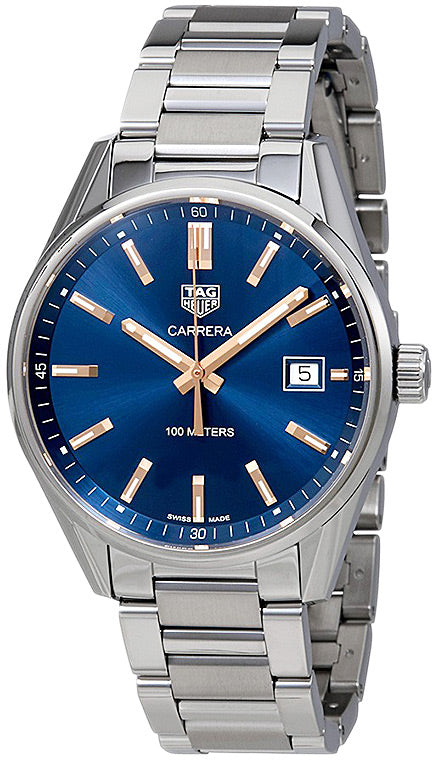 Tag Heuer Carrera Quartz Blue Dial Silver Steel Strap Watch for Women - WAR1112.BA0601 Watches Tag Heuer   