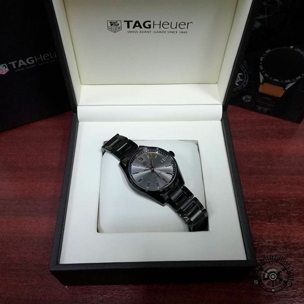 Tag Heuer Carrera Special Edition 39mm Black Dial Black Steel Strap Watch for Women - WAR1113.BA0602 Watches Tag Heuer   