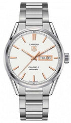 Tag Heuer Carrera Calibre 5 White Dial Silver Steel Strap Watch for Men - WAR201D.BA0723 Watches Tag Heuer   