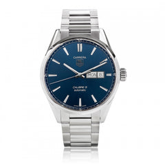 Tag Heuer Carrera Automatic 41mm Blue Dial Silver Steel Strap Watch for Men - WAR201E.BA0723 Watches Tag Heuer   