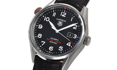 Tag Heuer Carrera Calibre 5 Drive Timer Black Dial Black Leather Strap Watch for Men - WAR2A10.FC6337 Watches Tag Heuer   