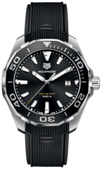 Tag Heuer Aquaracer 40mm Quartz Black Dial Black Rubber Strap Watch for Men -  WAY101A.FT6141 Watches Tag Heuer   