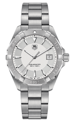 Tag Heuer Aquaracer 41mm Quartz White Dial Silver Steel Strap Watch for Men - WAY1111.BA0928 Watches Tag Heuer   