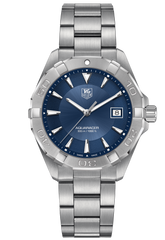 Tag Heuer Aquaracer 41mm Quartz Blue Dial Silver Steel Strap Watch for Men - WAY1112.BA0928 Watches Tag Heuer   