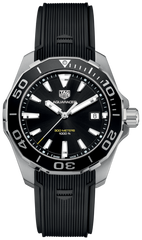 Tag Heuer Aquaracer Black Dial Black Rubber Strap Watch for Men - WAY111A.FT6151 Watches Tag Heuer   