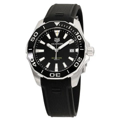 Tag Heuer Aquaracer Black Dial Black Rubber Strap Watch for Men - WAY111A.FT6151 Watches Tag Heuer   