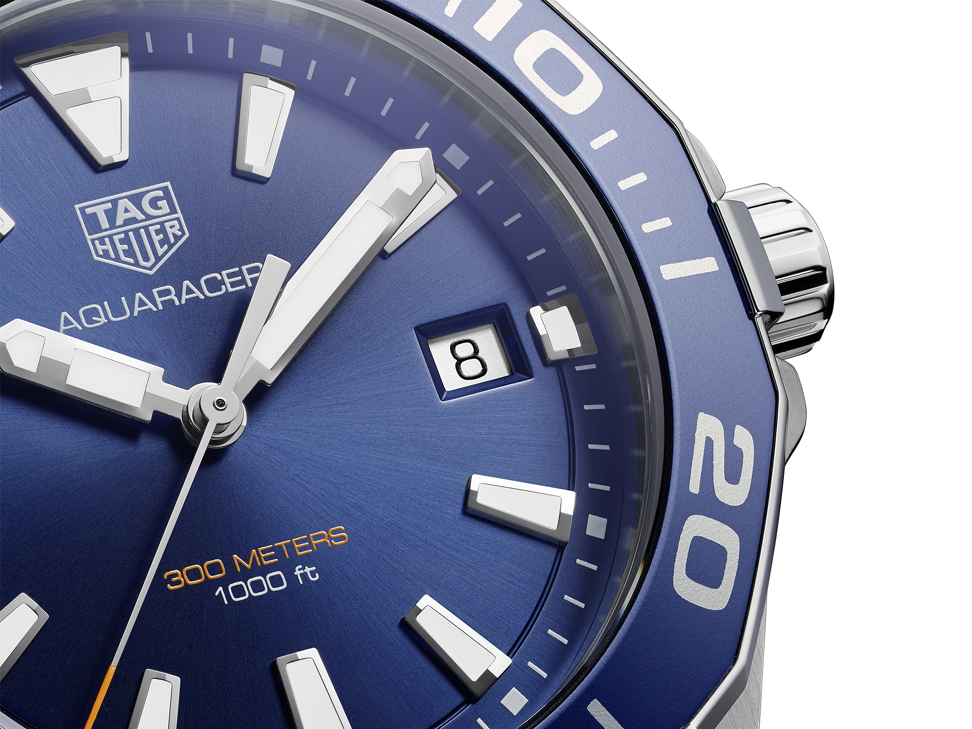 Tag Heuer Aquaracer Blue Dial Quartz Blue Dial Silver Steel Strap Watch for Men - WAY111C.BA0928 Watches Tag Heuer   