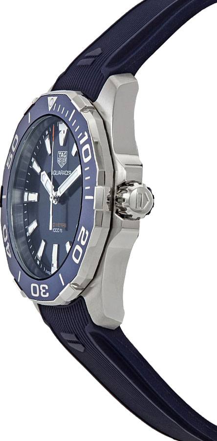 Tag Heuer Aquaracer 41mm Blue Dial Blue Rubber Strap Watch for Men - WAY111C.FT6155 Watches Tag Heuer   