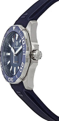 Tag Heuer Aquaracer 41mm Blue Dial Blue Rubber Strap Watch for Men - WAY111C.FT6155 Watches Tag Heuer   