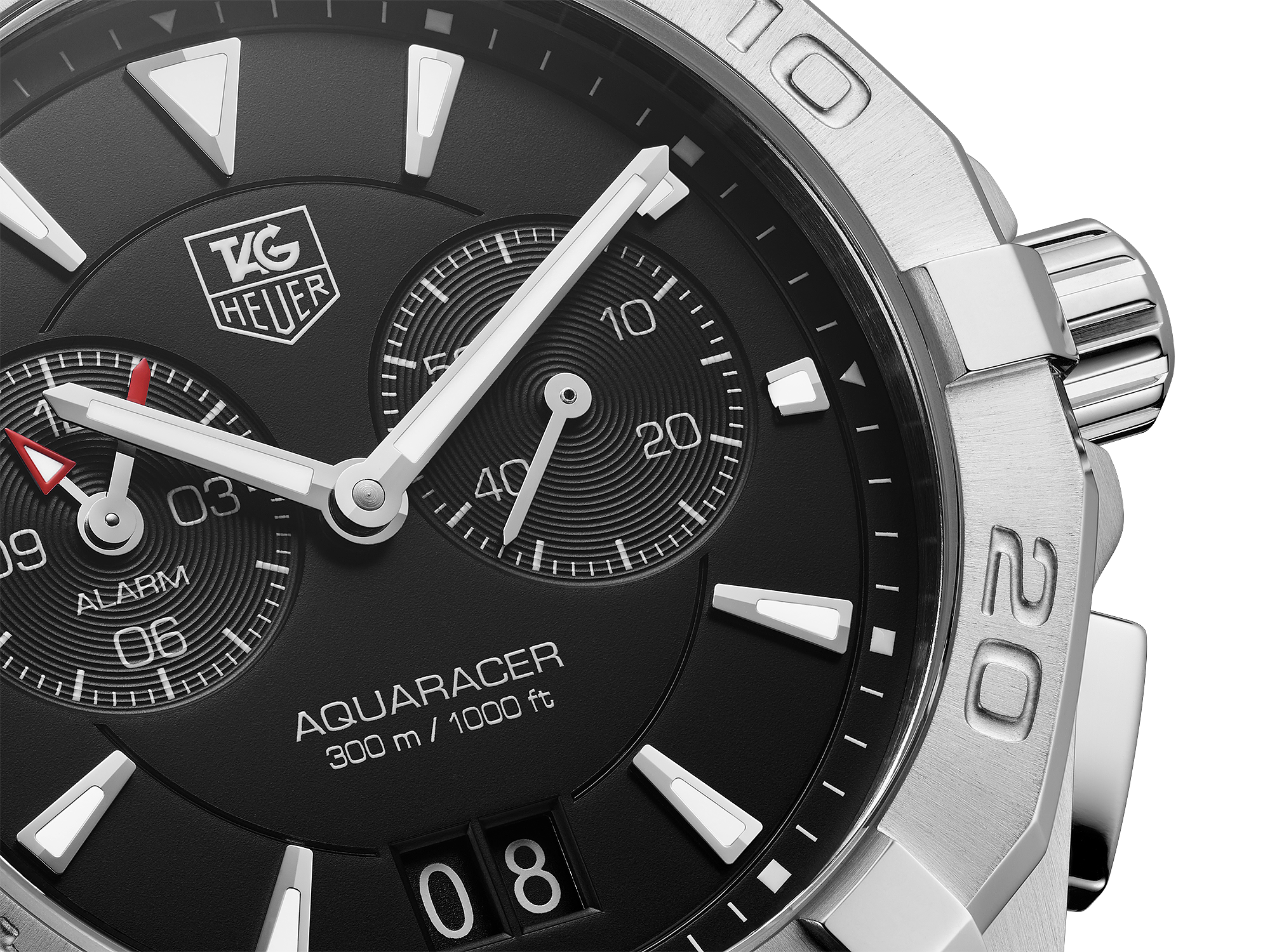 Tag Heuer Aquaracer Quartz 40mm Black Dial Silver Steel Strap Watch for Men - WAY111Z.BA0928 Watches Tag Heuer   