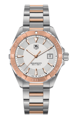 Tag Heuer Aquaracer 41mm Quartz White Dial Silver Strap Watch for Men - WAY1150.BD0911 Watches Tag Heuer   