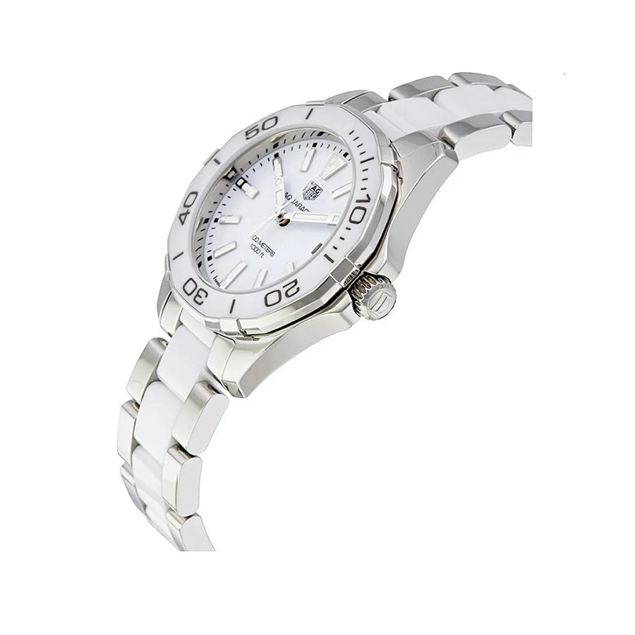 Tag Heuer Aquaracer Quartz 35mm White Dial Two Tone Steel Strap Watch Women - WAY131B.BA0914 Watches Tag Heuer   