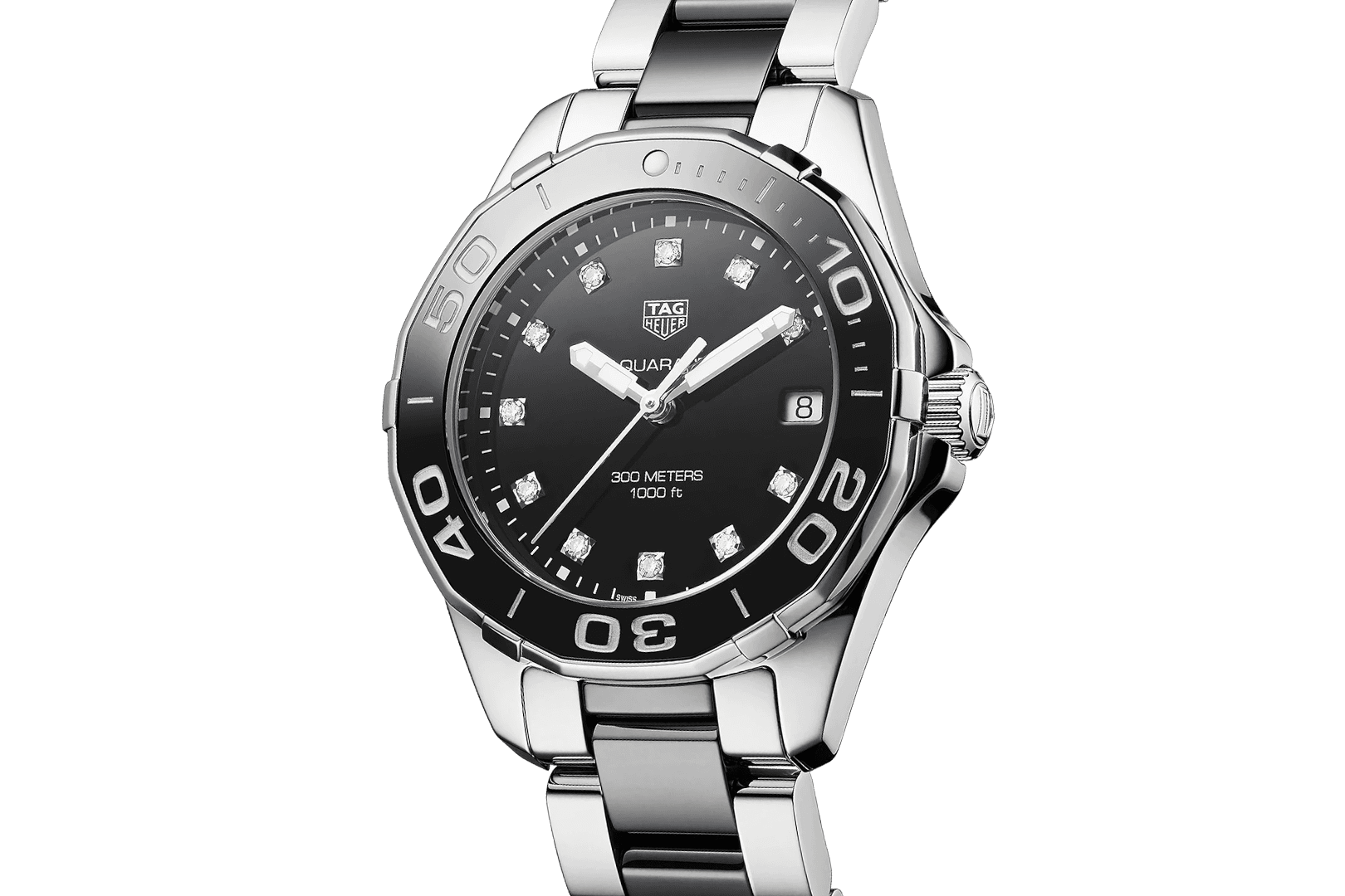 Tag Heuer Aquaracer Quartz Black Dial Two Tone Steel Strap Watch for Women - WAY131C.BA0913 Watches Tag Heuer   