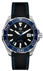 Tag Heuer Aquaracer Calibre 5 Automatic Black Dial Black Nylon Strap Watch for Men - WAY201C.FC6395 Watches Tag Heuer   