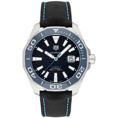 Tag Heuer Aquaracer Calibre 5 Automatic Black Dial Black Nylon Strap Watch for Men - WAY201C.FC6395 Watches Tag Heuer   