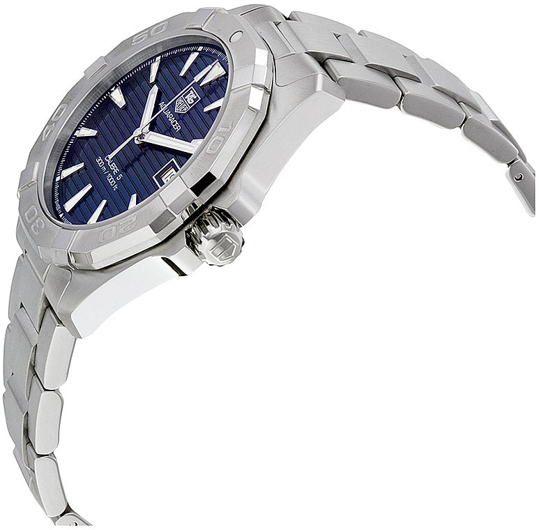 Tag Heuer Aquaracer Automatic 41mm Blue Dial Silver Steel Strap Watch for Men - WAY2112.BA0928 Watches Tag Heuer   