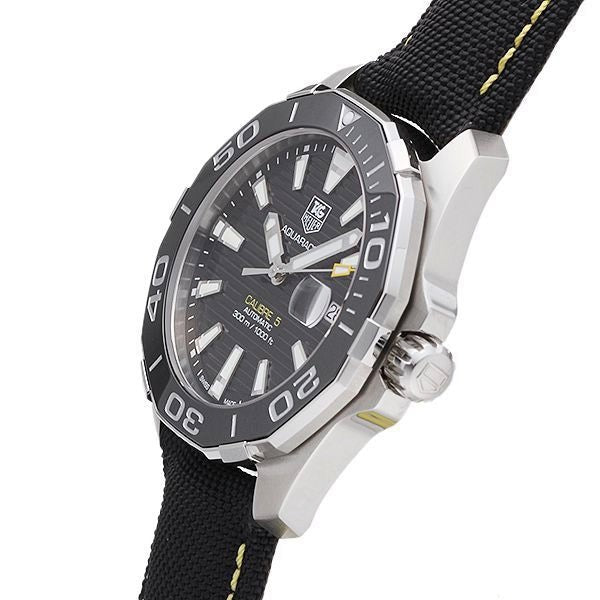 Tag Heuer Aquaracer Calibre 5 Automatic 41mm Black Dial Black Nylon Strap Watch for Men - WAY211A.FC6362 Watches Tag Heuer   