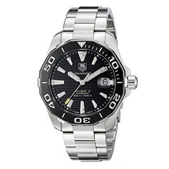 Tag Heuer Aquaracer Automatic 41mm Black Dial Silver Steel Strap Watch for Men - WAY211A.BA0928 Watches Tag Heuer   