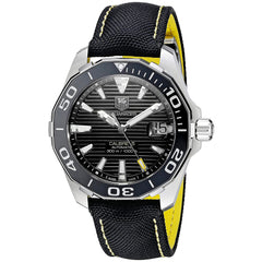 Tag Heuer Aquaracer Jeremy Lin Special Edition Grey Dial Black Nylon Strap Watch for Men - WAY211F.FC6362 Watches Tag Heuer   