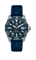 Tag Heuer Aquaracer Calibre 5 Blue Dial Blue Silicone Strap Watch for Men -  WAY211C.FT6155 Watches Tag Heuer   