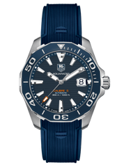 Tag Heuer Aquaracer Calibre 5 Blue Dial Blue Silicone Strap Watch for Men -  WAY211C.FT6155 Watches Tag Heuer   