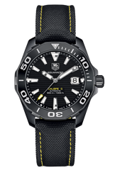 Tag Heuer Aquaracer Calibre 5 Automatic 41mm Black Dial Black Nylon Strap Watch for Men - WAY218A.FC6362 Watches Tag Heuer   