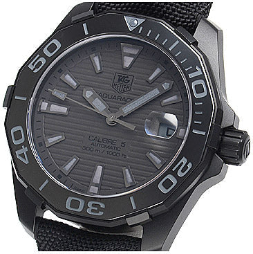 Tag Heuer Aquaracer 300 Swiss Limited Edition Black Dial Black Nylon Strap Watch for Men - WAY218B.FC6364 Watches Tag Heuer   