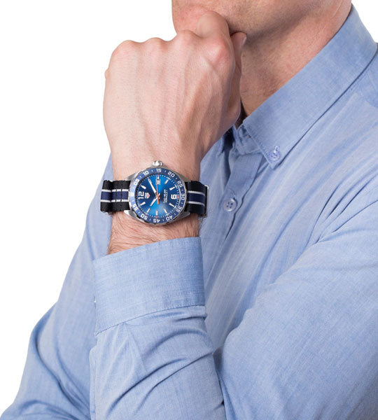 Tag Heuer Formula 1 Quartz 43mm Blue Dial Two Tone NATO Strap Watch for Men - WAZ1010.FC8197 Watches Tag Heuer   