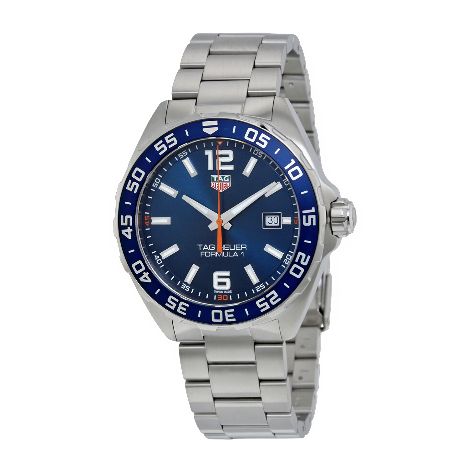 Tag Heuer Formula 1 Quartz 43mm Blue Dial Silver Steel Strap Watch for Men - WAZ1010.BA0842 Watches Tag Heuer   