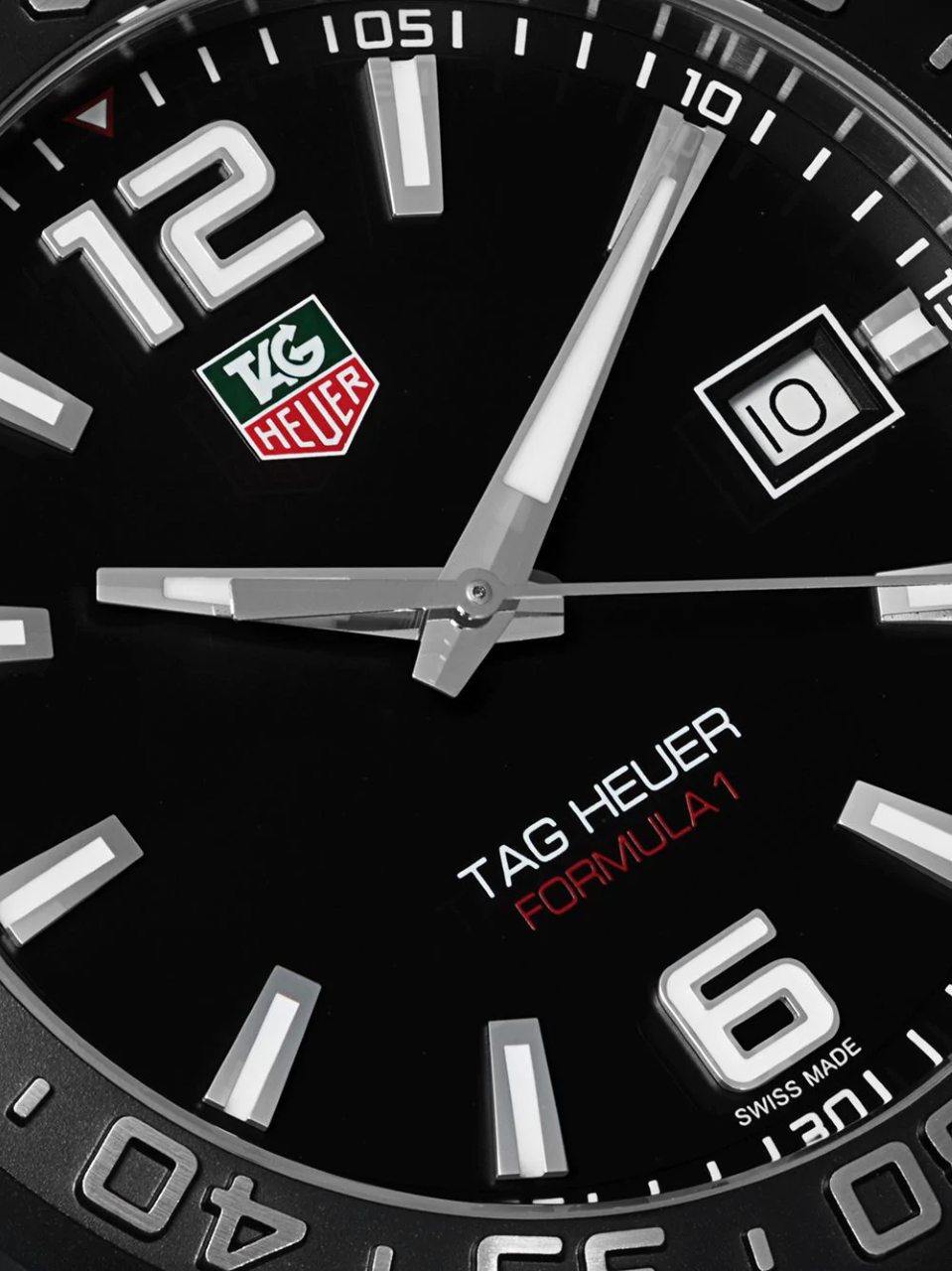 Tag Heuer Formula 1 Quartz 41mm Black Dial Black Rubber Strap Watch for Men - WAZ1110.FT8023 Watches Tag Heuer   