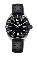 Tag Heuer Formula 1 Quartz 41mm Black Dial Black Rubber Strap Watch for Men - WAZ1110.FT8023 Watches Tag Heuer   