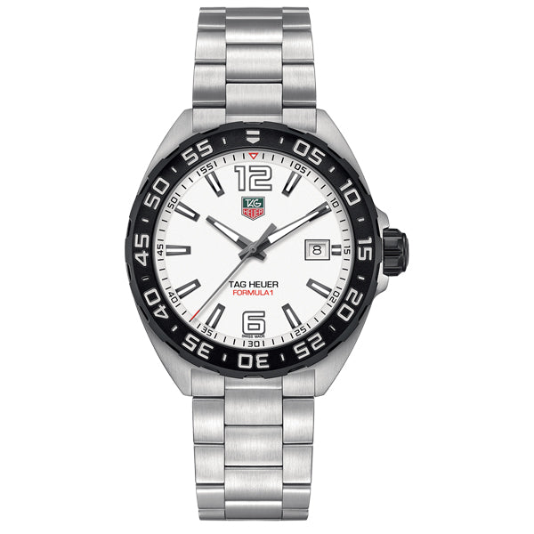 Tag Heuer Formula 1 Quartz 41mm White Dial Silver Steel Strap Watch for Men - WAZ1111.BA0875 Watches Tag Heuer   