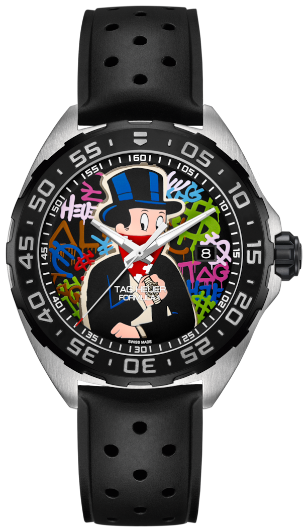 Tag Heuer Formula 1 Alec Monopoly Special Edition Black Rubber Strap Watch for Men - WAZ1117.FT8023 Watches Tag Heuer   