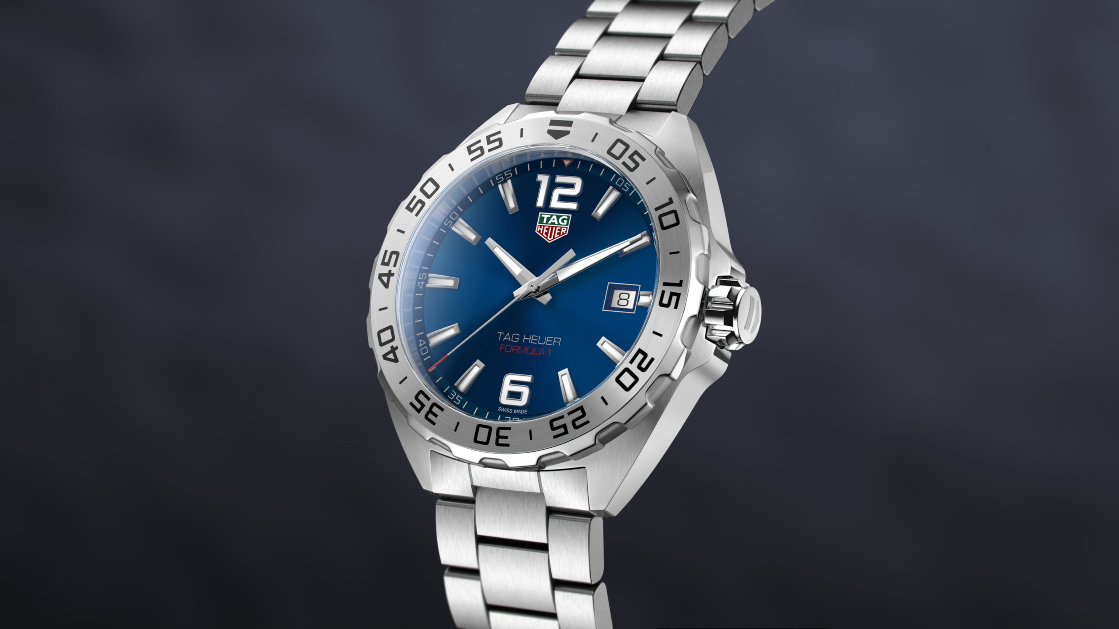 Tag Heuer Formula 1 Stainless Steel 41mm Blue Dial Silver Steel Strap Watch for Men - WAZ1118.BA0875 Watches Tag Heuer   