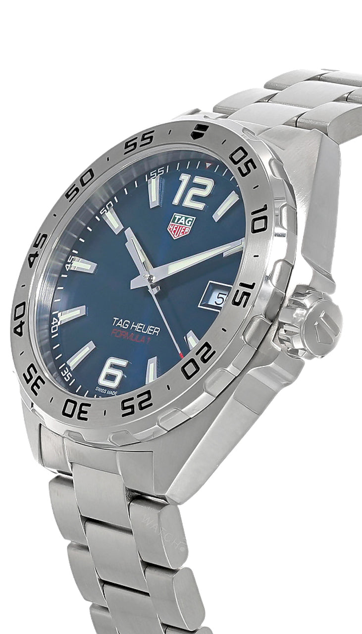 Tag Heuer Formula 1 Stainless Steel 41mm Blue Dial Silver Steel Strap Watch for Men - WAZ1118.BA0875 Watches Tag Heuer   