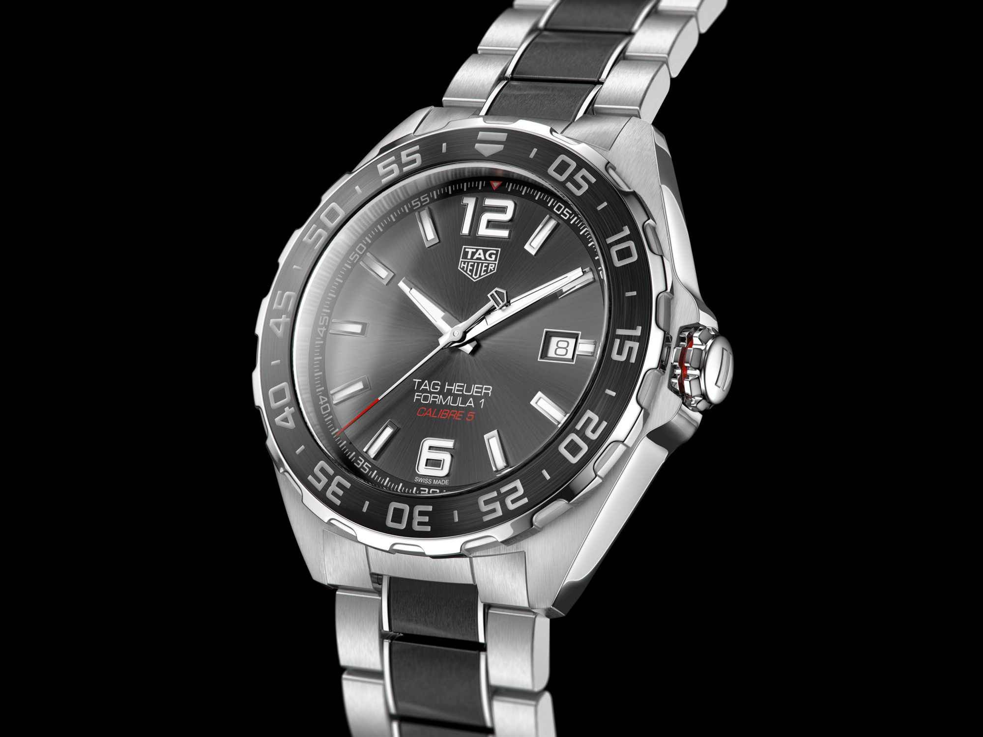 Tag Heuer Formula 1 Calibre 5 Anthracite Dial Two Tone Steel Strap Watch for Men - WAZ2011.BA0843 Watches Tag Heuer   