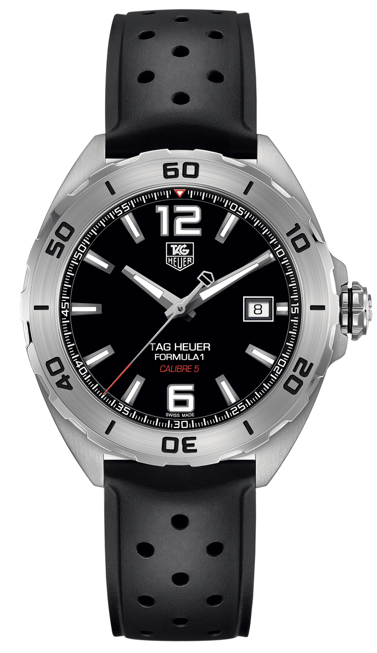 Tag Heuer Formula 1 Automatic 41mm Black Dial Black Rubber Strap Watch for Men - WAZ2113.FT8023 Watches Tag Heuer   