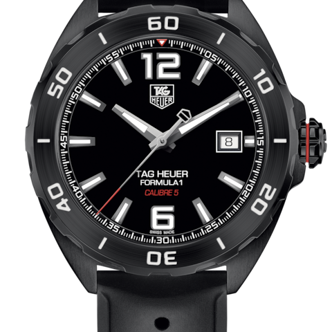 Tag Heuer Formula 1 Automatic 41mm Black Dial Black Rubber Strap Watch for Men - WAZ2115.FT8023 Watches Tag Heuer   