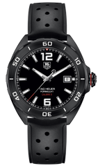 Tag Heuer Formula 1 Automatic 41mm Black Dial Black Rubber Strap Watch for Men - WAZ2115.FT8023 Watches Tag Heuer   