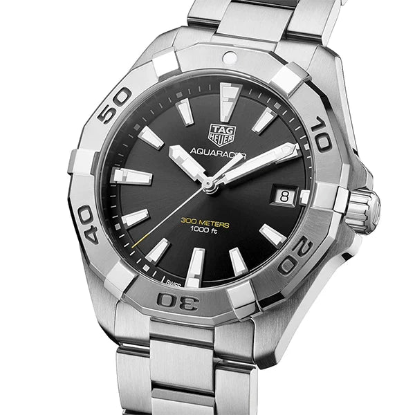 Tag Heuer Aquaracer Black Dial Silver Steel Strap Watch for Men - WBD1110.BA0928 Watches Tag Heuer   