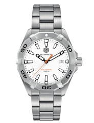 Tag Heuer Aquaracer Quartz 41mm White Dial Silver Steel Strap Watch for Men - WBD1111.BA0928 Watches Tag Heuer   