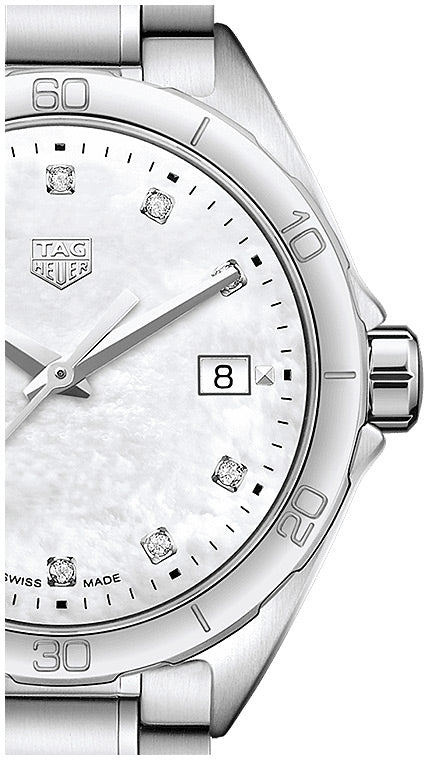 Tag Heuer Formula 1 White Mother of Pearl Dial Silver Steel Strap Watch for Women - WBJ1319.BA0666 Watches Tag Heuer   