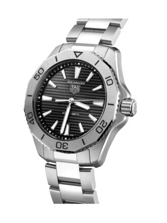 Tag Heuer Aquaracer Automatic Black Dial Silver Steel Strap Watch for Men - WAY2010.BA0927 Watches Tag Heuer   