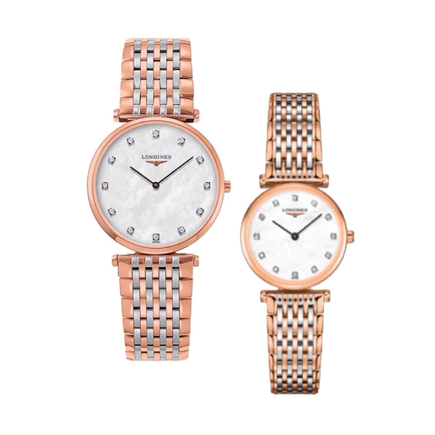 Longines La Grande Classique De Longines 24mm Mother of Pearl Dial Two Tone Mesh Bracelet  Watch for Women - L4.209.1.97.7 Watches Longines   